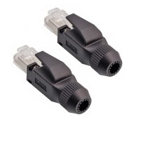 RFcoms 2pcs/Pack Profinet EtherCat CAT5 CAT6 RJ45 Connector Shielded Plug Connectors Adapter