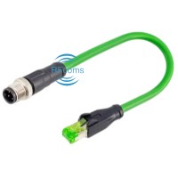 RFcoms M12 4PIN D Code Male Plug to RJ45 Male Ethernet Cable Prfinet Cat5E  Sensor Connector Cable Waterproof Circle Adapters Cable  1M 2M 3M 5M 8M 10M