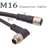 RFcoms M16 Sensor Connector Pug Cable  Dual Heads Cable 2 3 4 5 6 7 8 P 12 14 16P Pins Male/Female Waterproof Connecting Cables Circular Connectors Molded Aviation Sensor Cable 1M/2M/5M customise as your will