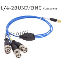 RFcoms  1/4-28 UNF TO 3 BNC TRIAXIAL CABLE CONNECTOR for ACCELEROMETER VIBRATION 