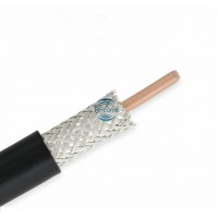 Low Loss Coaxial Cable RFSMR195 With PE black Jacket Cable, High Quality Version