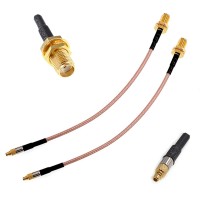 RFcoms RG316 RF Coaxial Coax Cable RG316 Wire Jumper SMA Female to MMCX Male with Connecting Line RF Coaxial Coax Cable Antenna Extender Cable Adapter Jumper 1m/2m/3m/5m/10m Customize as your will
