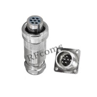 RFcoms 7P 7 Pin Proportional Valve Plug Socket + Plug Connector fit for REXROTH/for MOOG/for VICKERS/for PARKER Proportional Valve